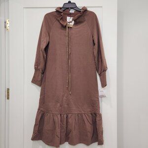 Ruffle Sweatshirt Dress